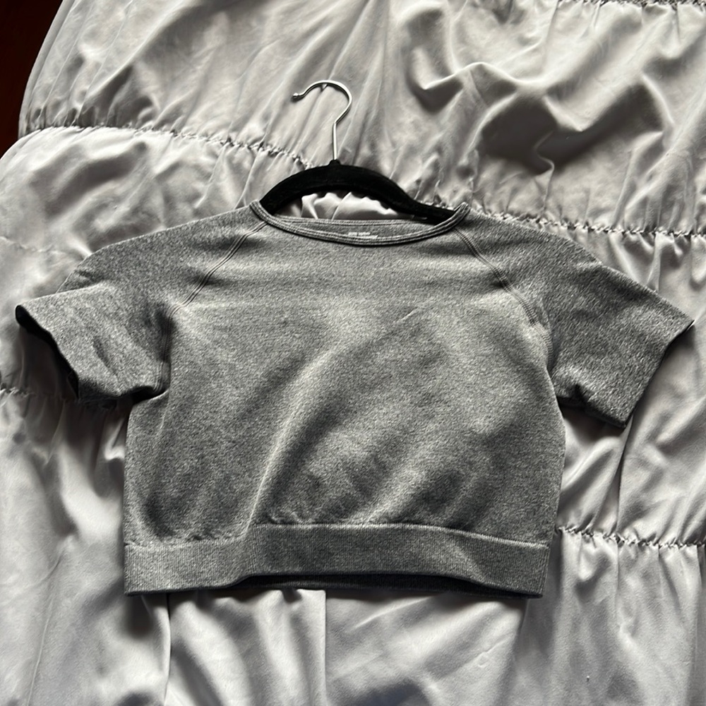 Grey workout top